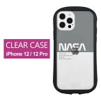 NASA クリアケース iPhone 12 iPhone12Pro カバー 透明 クリア ハイブリッド アイホン 12Pro キズ防止 スマホケース オシャレ ジャケット iPhone12pro ナサ アメリカ航空宇宙局 ワーム ロゴ グレー 灰色 シンプル アイフォン 12プロ プロ