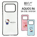 サンリオ AQUOS R6 ケース IIIIfit ハイブリッド スマホケース アクオスR6 ベーシック シンプル Hello Kitty マイメロディ アクオス スマホ アンドロイド カバー ジャケット 耐衝撃 AQUOSケース おしゃれ かわいい 白 赤 水色