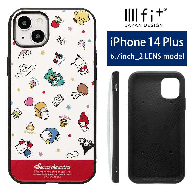 サンリオ IIIIfit ハードケース iPhone14 Plus キャラクター スマホケース ケース ポップ 総柄 シナモン クロミ カバー iPhone14 プラス ジャケット かわいい おしゃれ アイホン アイフォン iPhone 14 Plus 6.7インチ ハードカバー 1