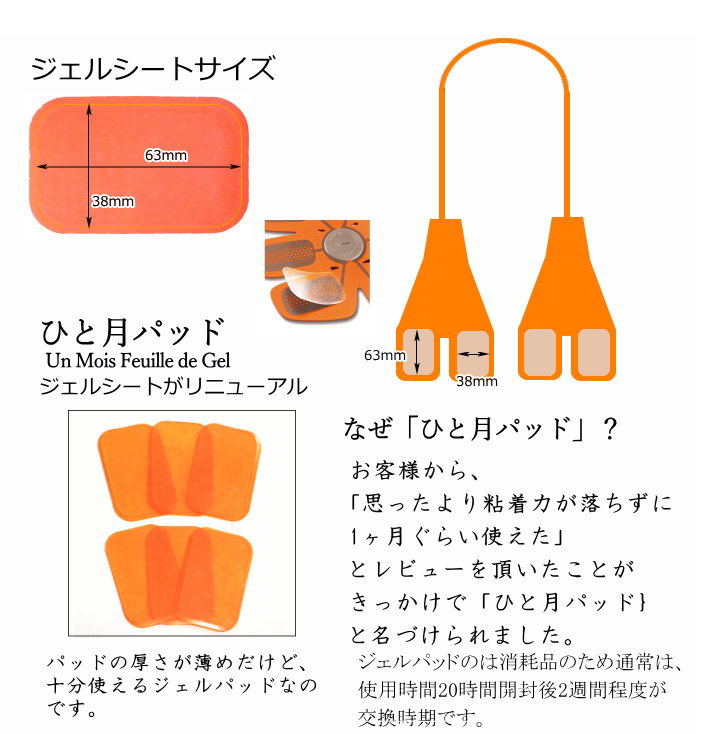 シックスパッド互換チェストフィット ジェルシート胸用4枚×1セット 送料無料 EMSジ...