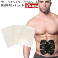 【送料無料】グリーンモンスター用ジェルシート(腹筋用)6枚セット【メール便送料無料】【日時指定不可代引き不可】