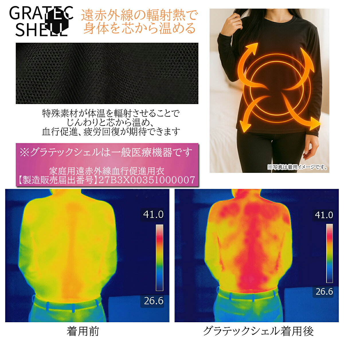 【一般医療機器】【リカバリーウェア】 【レビューキャンペーン開催中】半袖 遠赤...