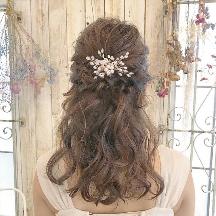 かんざし 髪飾りフラワー パール 簪 Uピンヘアアクセサリー 大人可愛い ヘッドドレ...