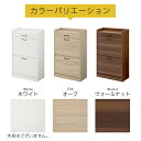 【組立品/完成品が選べる】 薄型 シューズボックス スリム 引出し付き シューズbox 2段 靴入れ コンパクト 収納 シューズラック 木製 靴棚 コンパクトシューズボックス 玄関 下駄箱 靴箱 組み立て式 ホワイト/オーク/ウォールナット SBX100759 3