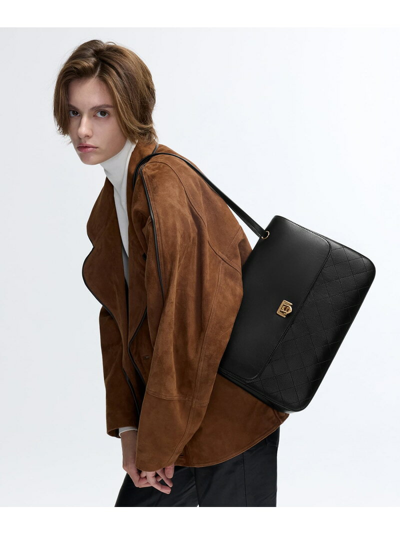 Connie コニー キルテッド ショルダーバッグ CHARLES & KEITH チャールズアンドキース バッグ ショルダーバッグ ブラック【送料無料】[Rakuten Fashion]