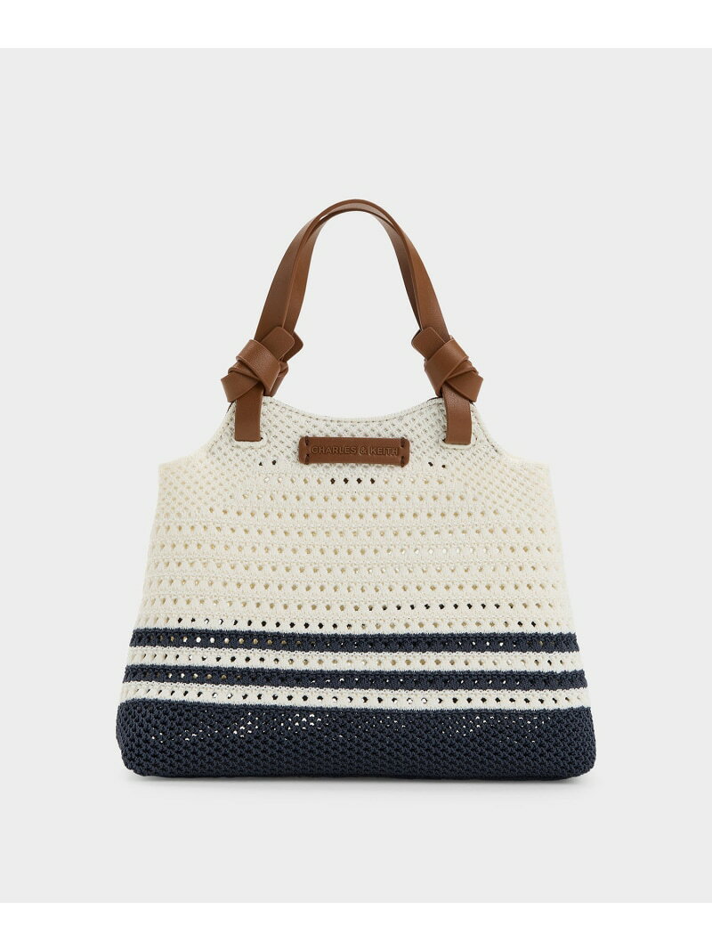 Rakuten - Ida アイダ ストライプ ニット トートバッグ CHARLES & KEITH チャールズアンドキース バッグ トートバッグ【送料無料】[Rakuten Fashion]