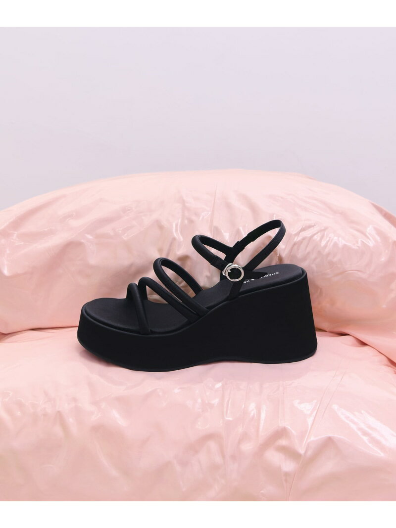Rakuten - Lindon リンドン サテンストラッピー プラットフォーム ウエッジ CHARLES & KEITH チャールズアンドキース シューズ・靴 サンダル【送料無料】[Rakuten Fashion]