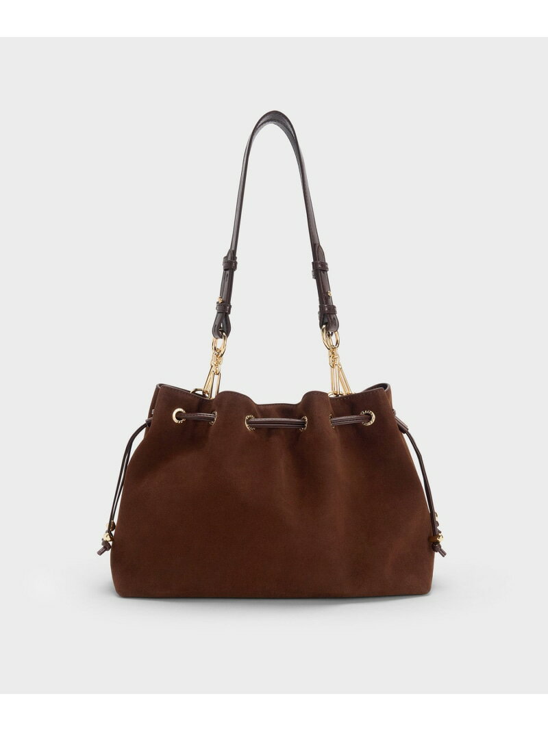 Rakuten - Moxie モキシー スエードドローストリングバケットバッグ CHARLES & KEITH チャールズアンドキース バッグ トートバッグ【先行予約】*【送料無料】[Rakuten Fashion]