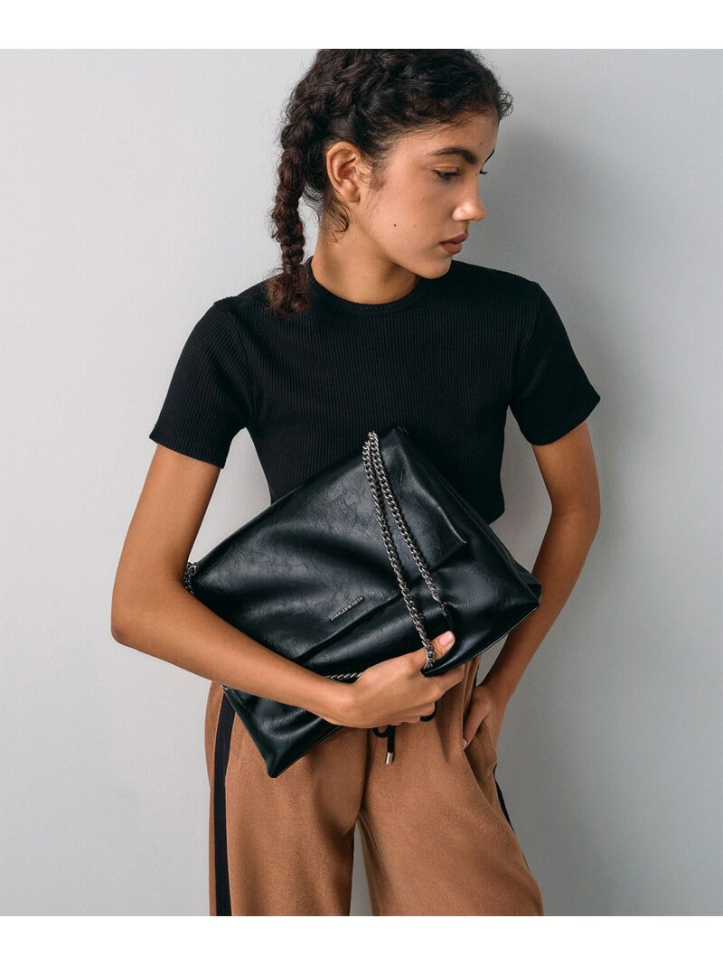 Rakuten - Sianna シアンナ チェーンハンドルショルダーバッグ CHARLES & KEITH チャールズアンドキース バッグ ショルダーバッグ ブラック シルバー ベージュ【送料無料】[Rakuten Fashion]