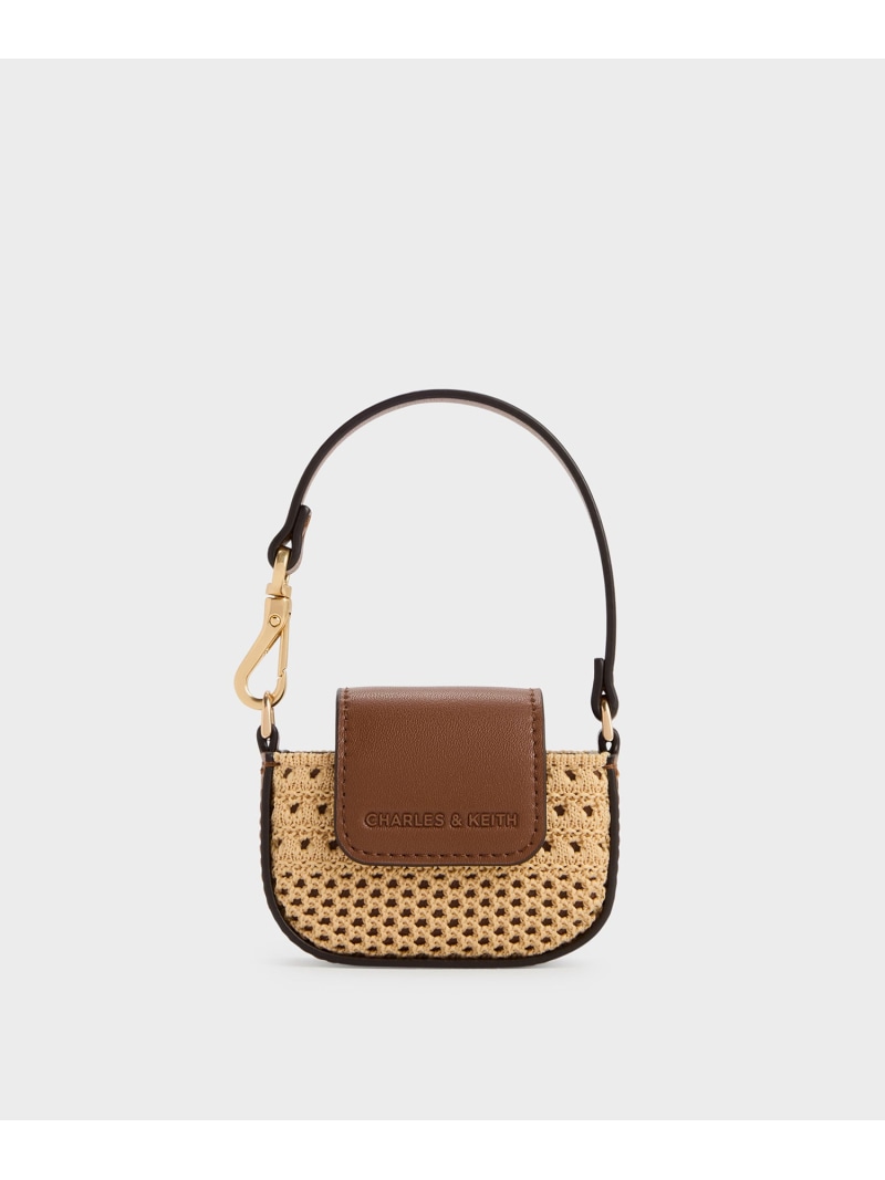 Rakuten - Ida アイダ ニット マイクロポーチ CHARLES & KEITH チャールズアンドキース 財布・ポーチ・ケース その他の財布・ポーチ・ケース ベージュ【送料無料】[Rakuten Fashion]