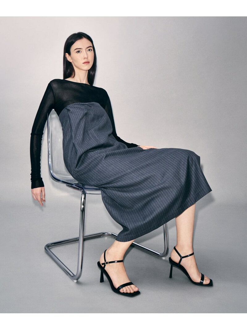 Rakuten - スクエアトゥ アンクルストラップヒールサンダル CHARLES & KEITH チャールズアンドキース シューズ・靴 サンダル ブラック【送料無料】[Rakuten Fashion]