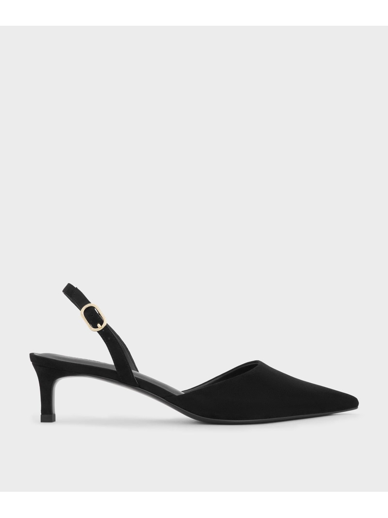 乐天商城 - 【SALE／30%OFF】ポインテッドトゥ スリングバックキトゥンヒール CHARLES & KEITH チャールズアンドキース シューズ・靴 パンプス シルバー【RBA_E】【送料無料】[Rakuten Fashion]