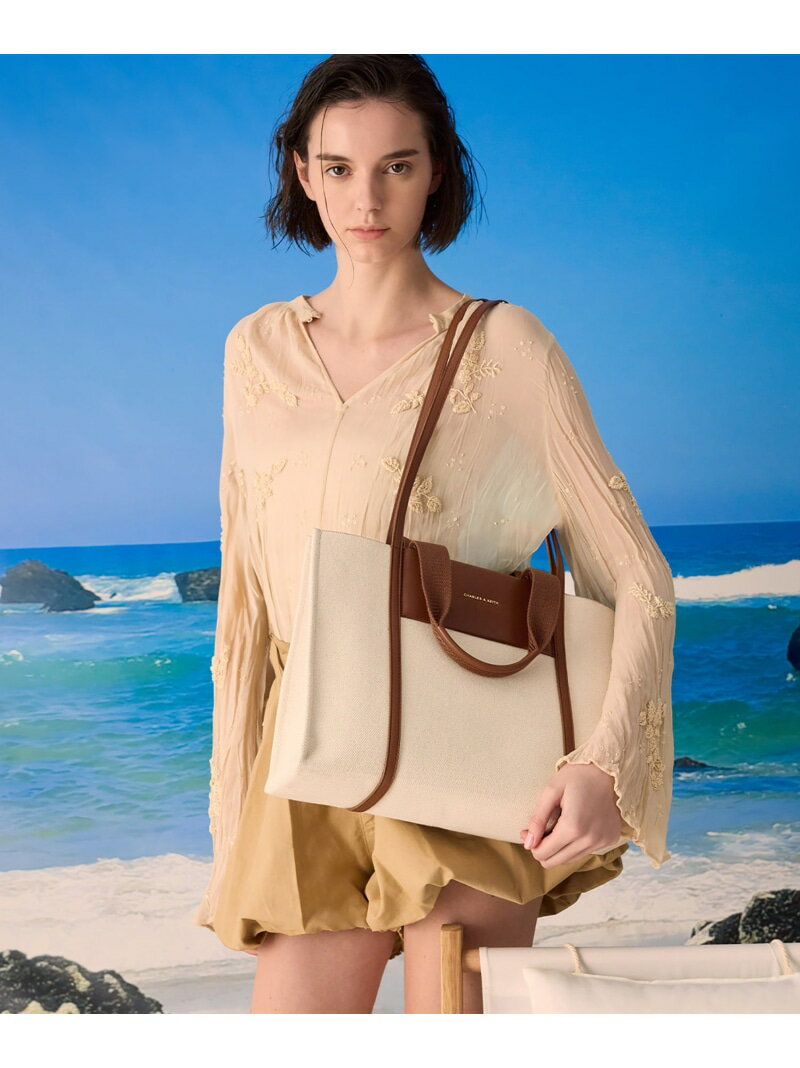 Rakuten - Shalia シャリア キャンバスダブルハンドルトートバッグ CHARLES & KEITH チャールズアンドキース バッグ トートバッグ【送料無料】[Rakuten Fashion]