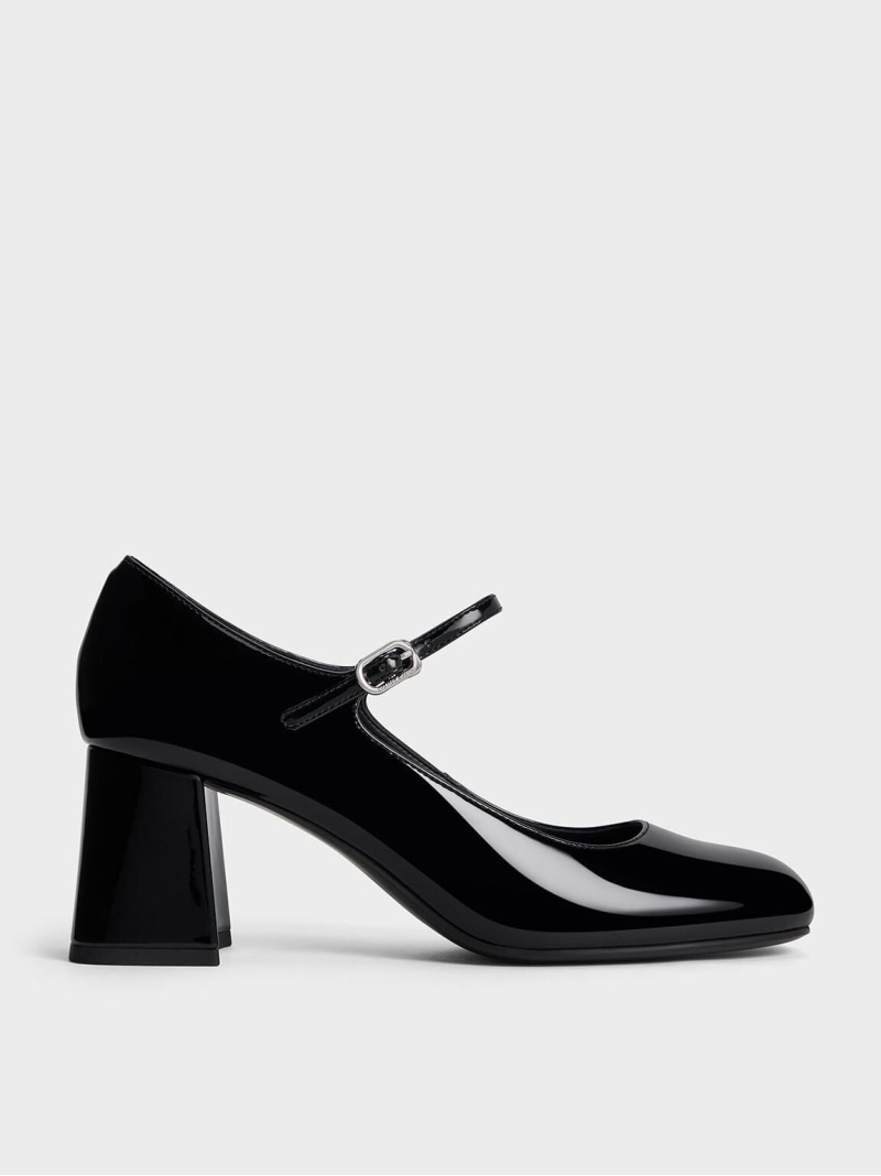 Rakuten - パテント ブロックヒールメリージェーンパンプス CHARLES & KEITH チャールズアンドキース シューズ・靴 パンプス【送料無料】[Rakuten Fashion]