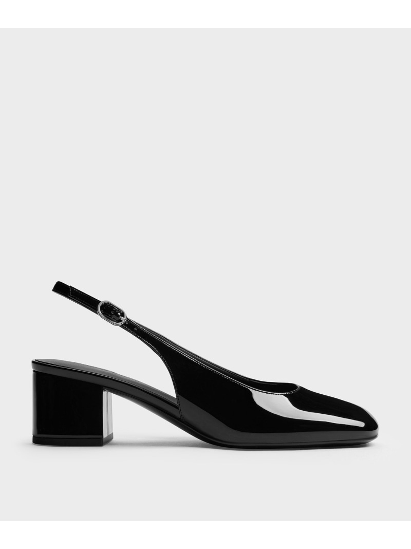 Rakuten - Danni ダニー パテントブロックヒール スリングバックパンプス CHARLES & KEITH チャールズアンドキース シューズ・靴 パンプス【送料無料】[Rakuten Fashion]