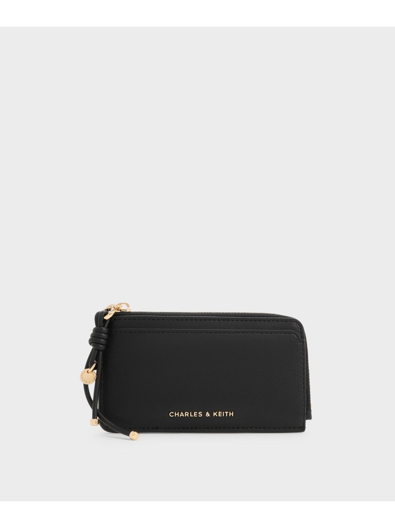 Synthetic Leather - Everleigh エベルレイ ジップアラウンドカードホルダー CHARLES & KEITH チャールズアンドキース 財布・ポーチ・ケース 名刺入れ・カードケース ブラック【送料無料】[Rakuten Fashion]