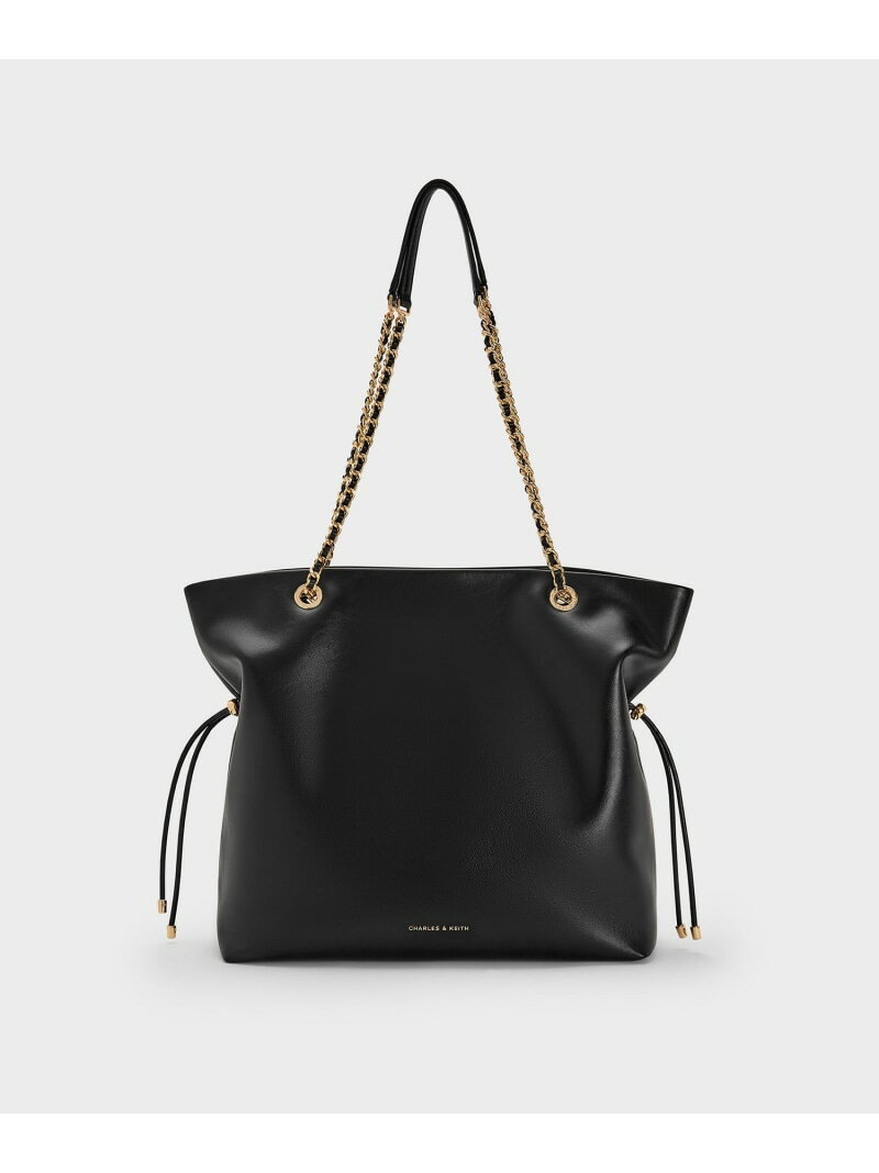 Rakuten - Arya アリア ブレイドストラップダブルハンドルトートバッグ CHARLES & KEITH チャールズアンドキース バッグ ショルダーバッグ ブラック【送料無料】[Rakuten Fashion]