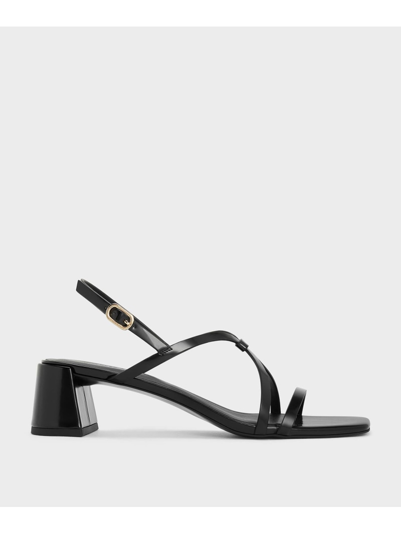 Rakuten - ストラッピー スクエアトゥブロックヒールサンダル CHARLES & KEITH チャールズアンドキース シューズ・靴 サンダル シルバー【送料無料】[Rakuten Fashion]