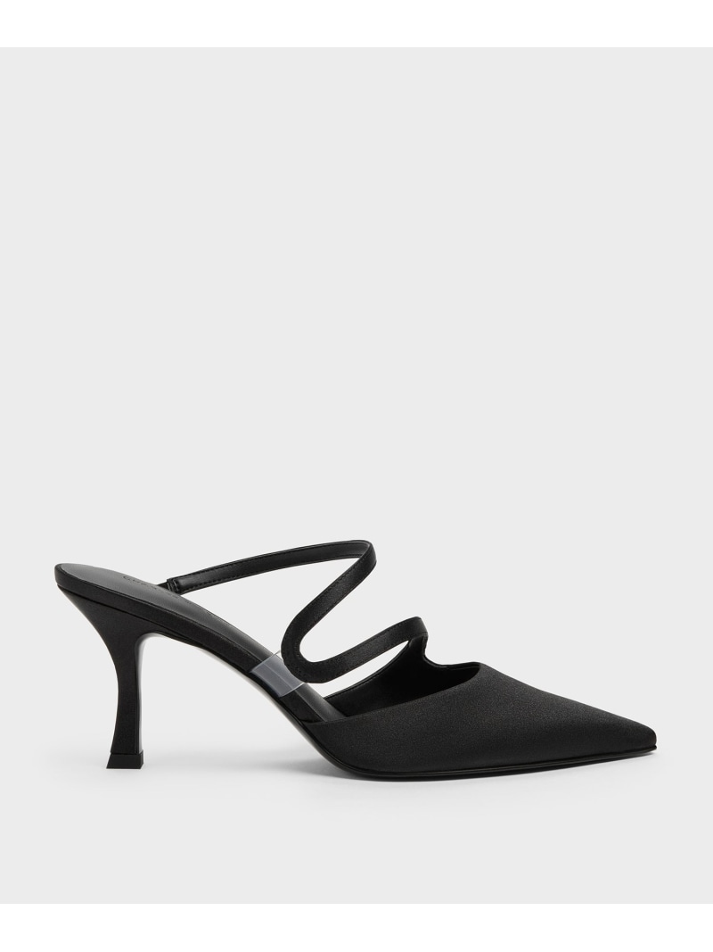 乐天商城 - Arden アーデン サテンウェービー ポインテッドヒールミュール CHARLES & KEITH チャールズアンドキース シューズ・靴 ミュール【送料無料】[Rakuten Fashion]