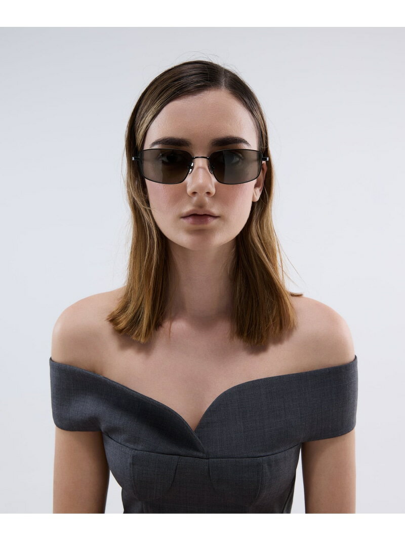 乐天商城 - Inara イナラ メタリックリムサングラス CHARLES & KEITH チャールズアンドキース ファッション雑貨 サングラス ブラック シルバー【送料無料】[Rakuten Fashion]