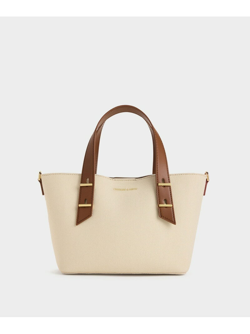 Rakuten - Shania ミニシャナイア キャンバス トートバッグ CHARLES & KEITH チャールズアンドキース バッグ トートバッグ【送料無料】[Rakuten Fashion]