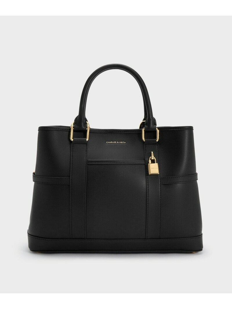 乐天商城 - Scottie スコッティートートバッグ CHARLES & KEITH チャールズアンドキース バッグ トートバッグ ブラック【送料無料】[Rakuten Fashion]