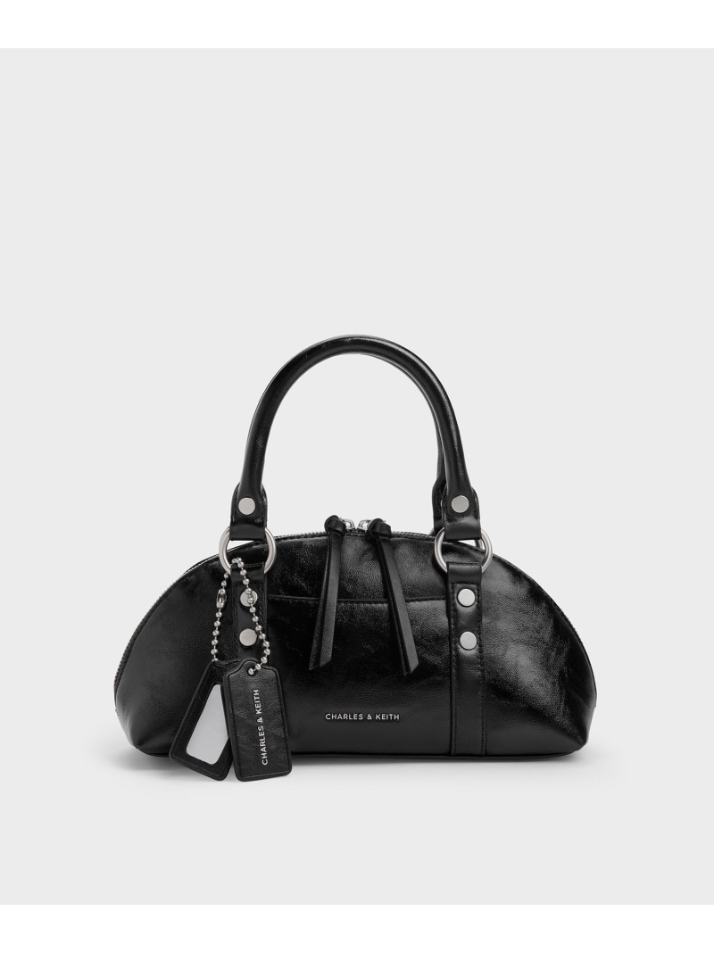 Tatiana タチアナ スタッズ ボウリングバッグ CHARLES & KEITH チャールズアンドキース バッグ トートバッグ【送料無料】[Rakuten Fashion]