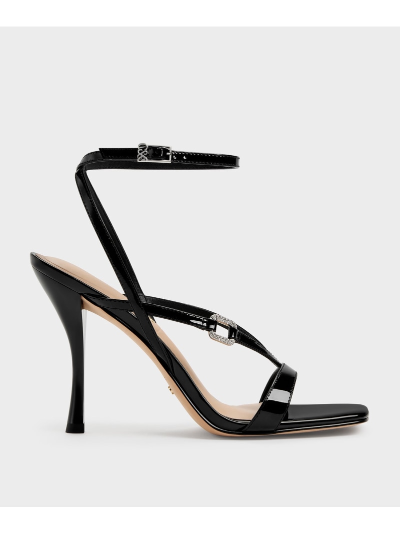 乐天商城 - クリスタルバックル アンクルストラップヒール CHARLES & KEITH チャールズアンドキース シューズ・靴 サンダル【送料無料】[Rakuten Fashion]
