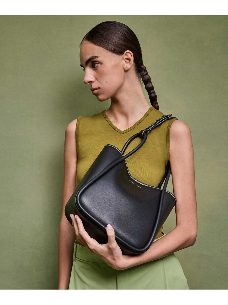 Lyla ミニライラ チューブラートートバッグ CHARLES & KEITH チャールズアンドキース バッグ トートバッグ ブラック【送料無料】[Rakuten Fashion]のサムネイル