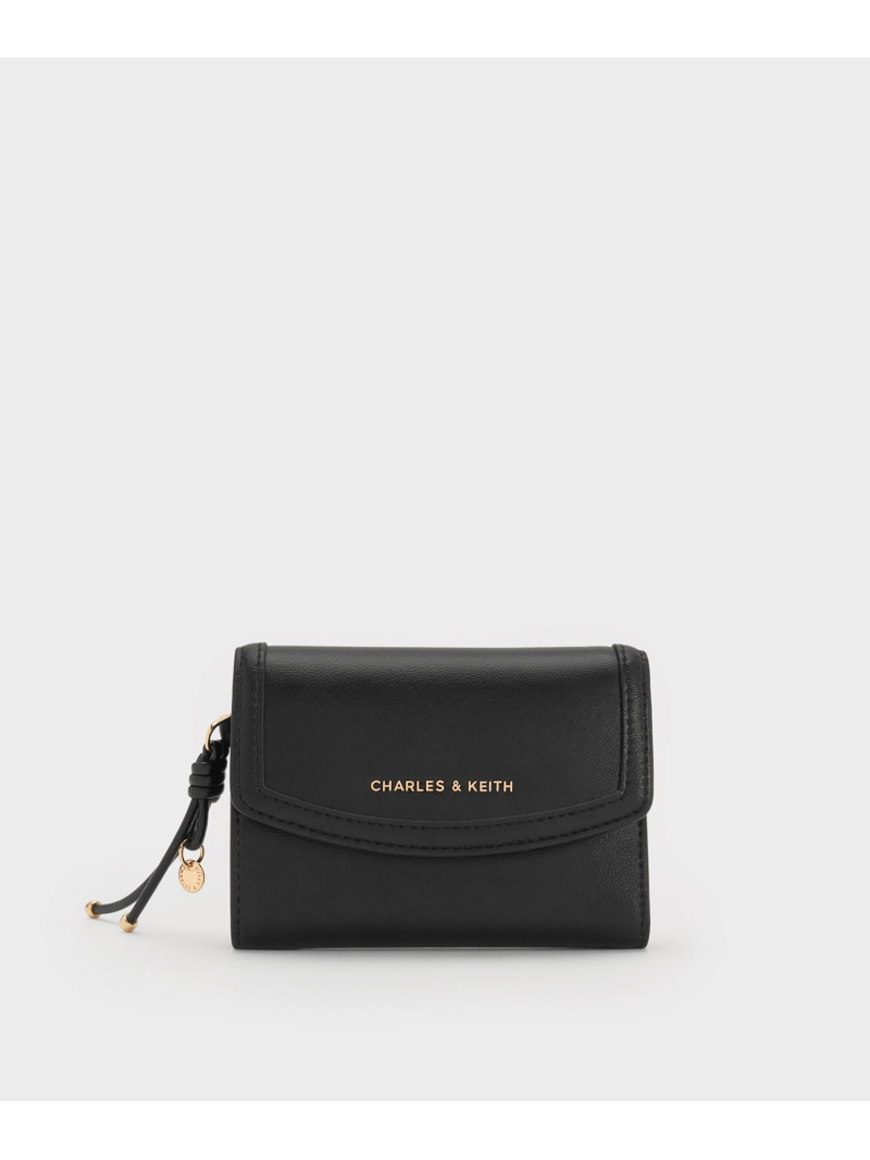 乐天商城 - Haylen ヘイレン フロントフラップ スモールウォレット CHARLES & KEITH チャールズアンドキース 財布・ポーチ・ケース コインケース・小銭入れ・札入れ ブラック【送料無料】[Rakuten Fashion]