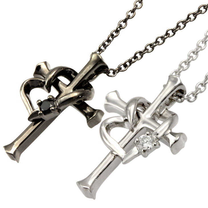 LARA Christie ペアネックレス シルバーアクセサリー メンズ レディース ラヴァーズクロス PAIR Label p5805-p