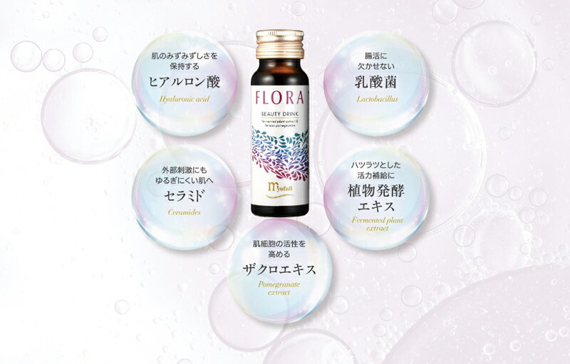 ミューフルフローラ 10本セット 50mL×10 ビューティードリンク 飲む美容液 美容健康食品 ヒアルロン酸 乳酸菌 セラミド 植物発酵エキス ザクロエキス charming-10011764 CHARMING(チャーミング) サンプル画像3