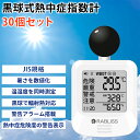 【即納】 【正規品】 【30個セット】 黒球式熱中症指数計 WBGT測定器 JIS規格 KO392 小林薬品 温湿度計 熱中症計 時計表示付き 熱中症対策グッズ...
