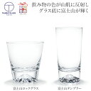 富士山グラス ロックグラス 270ml タンブラー 400ml 田島硝子 伝統工芸 富士山 Mt.Fuji グラス Fujiグラス ノベルティ お土産 酒器 ギフト プレゼント お祝い TG15-015-R