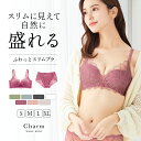 ノンワイヤーブラ ショーツセット 自然に盛れる ふわっとスリムブラ ブラジャー 痛くない 上下セット ノンワイヤー ブラ 脇高 小胸 脇肉 谷間 産後 楽 補正...