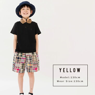 パッチワークハーフパンツ ・ 子供服 キッズ 子ども服 ジュニア 男の子 女の子 ショートパンツ ズボン 半ズボン アウトドア キャンプ スポーツ カジュアル アメカジ おしゃれ かわいい チェック 綿100% 100 110 120 130 140 150 160 170 メール便 ネコポス
