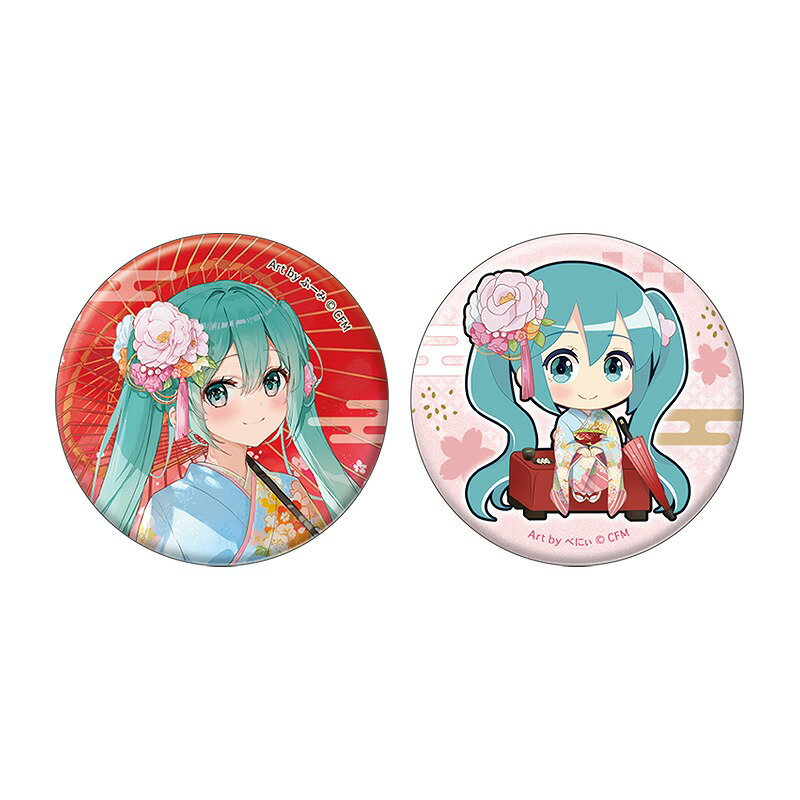 ポイント UP 期間限定 ×× 缶バッジ 2個セット 初音ミク ワフクサンポ 115994 クラックス CRUX 業者様歓迎