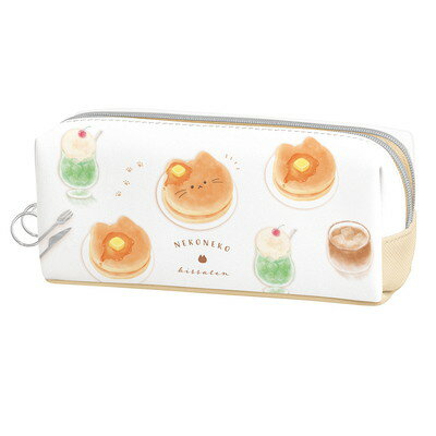 ポイント UP 期間限定 ペンケース ペンポーチ ツインファスナーペンケース ねこねこパン屋さん 第2弾 ねこねこ喫茶店 218604 カミオジャパン kamiojapan 業者様歓迎 ◎のサムネイル