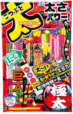 ■商品説明■ 極大花火で大人気！太いから、大迫力！太いから、色鮮やかで濃い！ 太いからずっしり手ごたえ！ ■仕様内容■ 台紙セット、手持ち サイズ：W300mm×H470mm×D20mm ■特記事項■ ※絵柄・デザインなどは常に最新のものをお届けするため、予告なく変更になる場合がございます。 ※画像はあくまでも商品イメージになります。実際の商品と色や仕様が多少異なる場合がございます。 ※パッケージの写真と商品は多少異なる場合がございます。