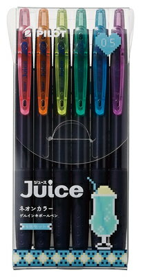 ボールペン ゲル ジュース ネオンカラーシリーズ 0.5mm 6色セット ネオンカラー LJU-15-6色セットN パイロット PILOT 業者様歓迎