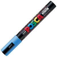 三菱鉛筆 ポスカ 中字 丸芯 スカイブルー POSCA 水性マーカー 水性サインペン PC5M.48 MITSUBISHI uni 業者様歓迎 △△