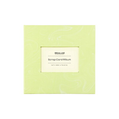 ナカバヤシ デコレール スクラップカード アルバム アップルグリーン バスボム風 マーブル模様 バインダー式 ギフト A-SCY-120-G Nakabayashi 業者様歓迎