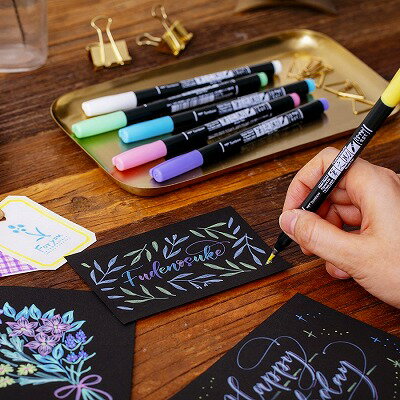 水性サインペン 筆之助しなやか仕立て ライトグリン WS-BS86 トンボ鉛筆 筆ペン 耐水 筆文字 イラスト 年賀状販売　年賀状印刷　年賀状作成ソフト　セール