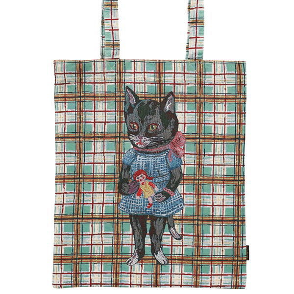 新商品！ナタリーレテの可愛いトートバッグ（BLACK CAT）表裏面は違う絵柄メール便発送