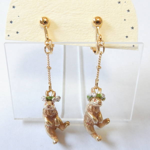 【パルナートポック】クローバーピクニック（GD）イヤリング