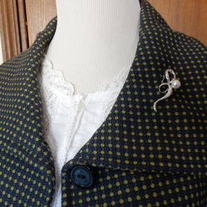 淡水真珠パールブローチシルバー製枠...