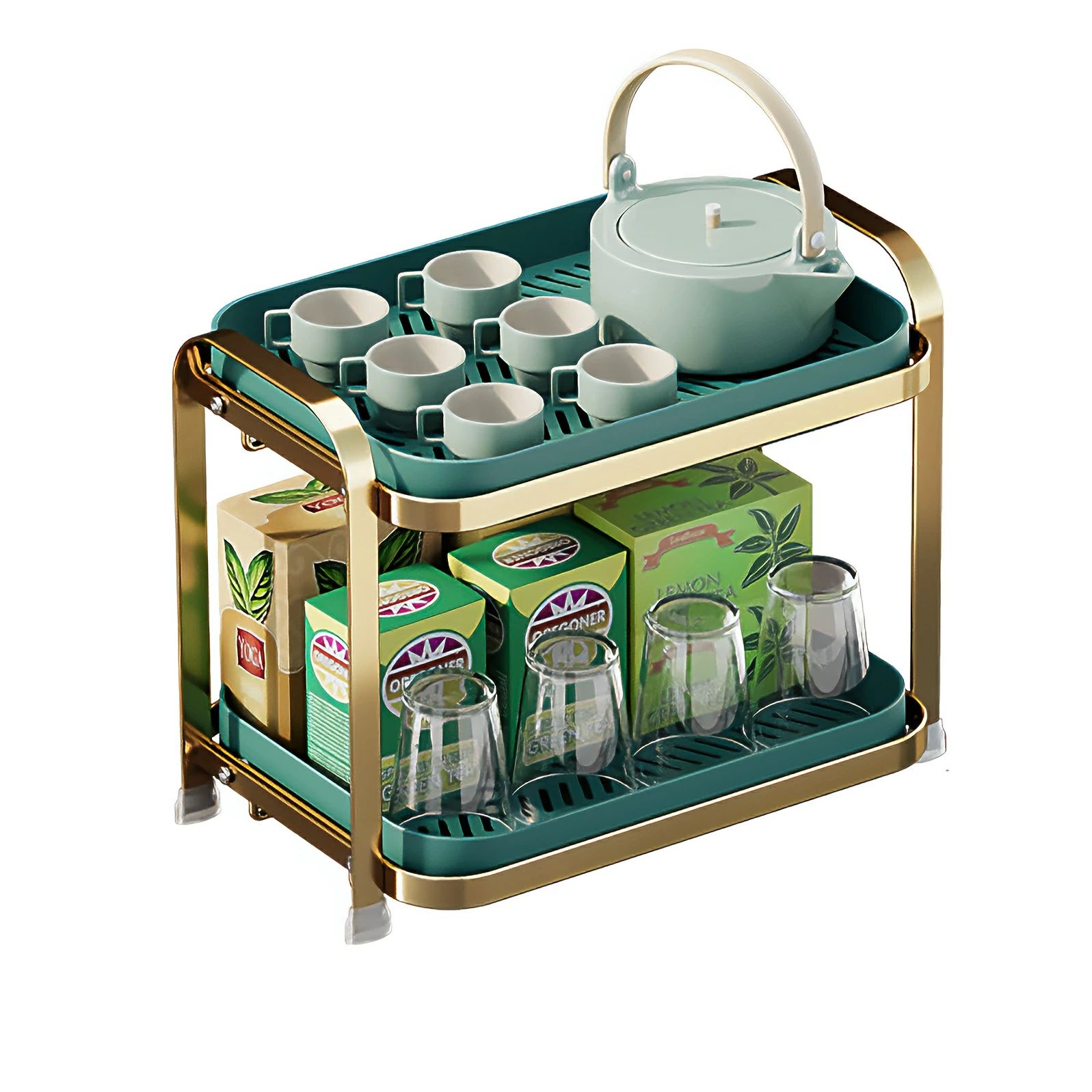 Rakuten - コップ 収納 カップラック 食器 水切りラック 2段 コップスタンド カップ乾燥 カップ収納 水切り お皿ラック 省スペース キッチン収納用 お茶碗トレー 多目的カップラック コンパクト おしゃれ 大容量