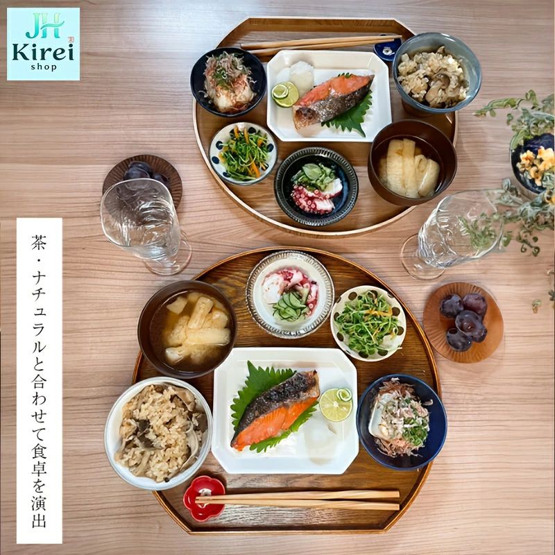Rakuten - 木製三日月トレイ 1点または2点セット ナチュラルブラウン 家庭用 業務用 和風 北欧風 来客用食器トレイ おしゃれでかわいい 人気