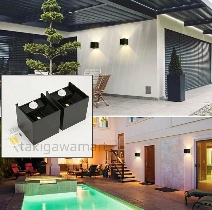 樂天商城 - 2個セット ウォールライト ブラケットライト 光センサーライト IP65防水 屋内照明 屋外ウォールライト 光角度調整 ウォールスポットライト 人感センサータイプ LED誘導壁ライト 屋外防水 玄関ライト 屋外ウォールライト 屋外照明 壁付け照明 照明器具