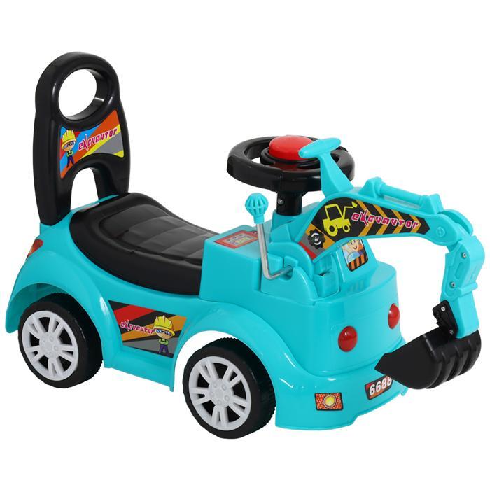 CHAS-CHUNK-Aショップの車 おもちゃ 乗用玩具 足けり ショベルカー 乗れる 男の子 乗用ショベルカー 足けり乗用玩具 子供 子供乗り物 足けり車 音楽付き ミニ 乗り物 プレゼント 誕生日｜アングル3